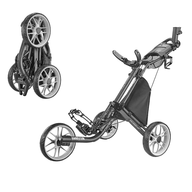 Caddytek CaddyLite EZ Version 8 3 Wheel Golf Push Cart - Foldable Collapsible Lightweight Pushcart with Foot Brake - Easy to Open & Close, dark grey, one size - Golf Gift