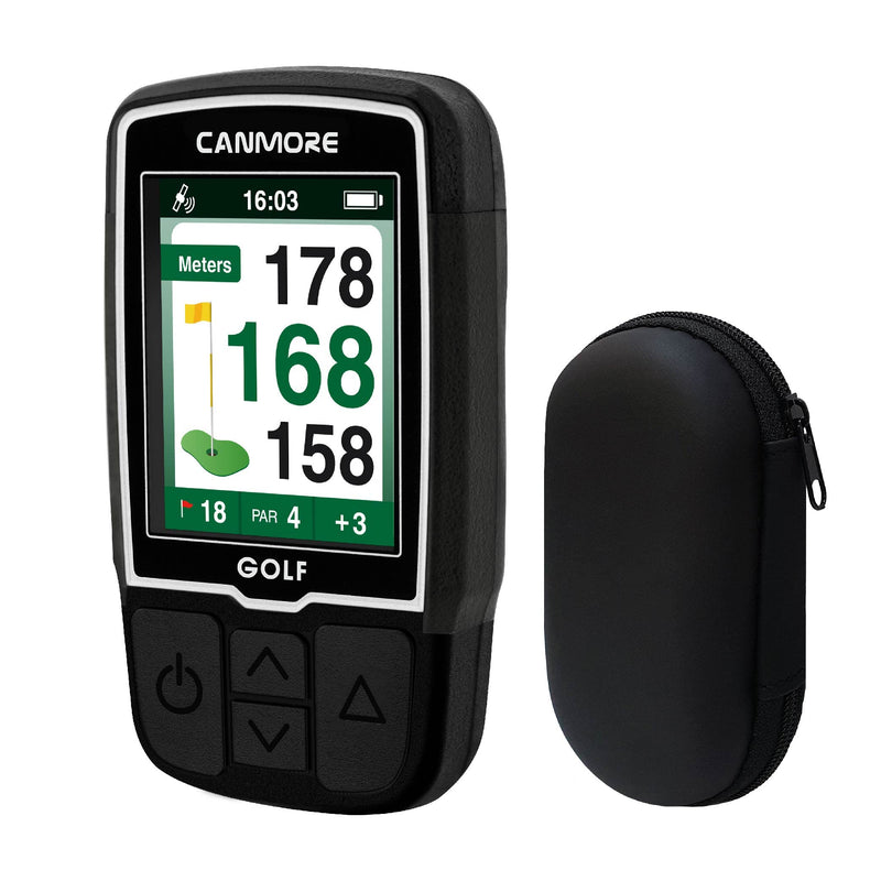 CANMORE HG200 Handheld Golf GPS & Case - Essential Golf Course Data and Score Sheet - Minimalist & User Friendly - 41,000+ Free Courses Worldwide and Growing - 4ATM Waterproof - 1-Year Warranty - Golf Gift