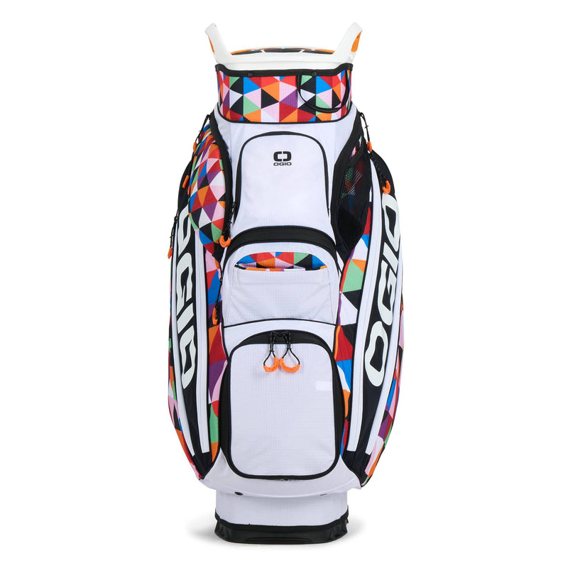 OGIO Silencer Cart Bag (Triangle Retro), 15-way top - Golf Gift