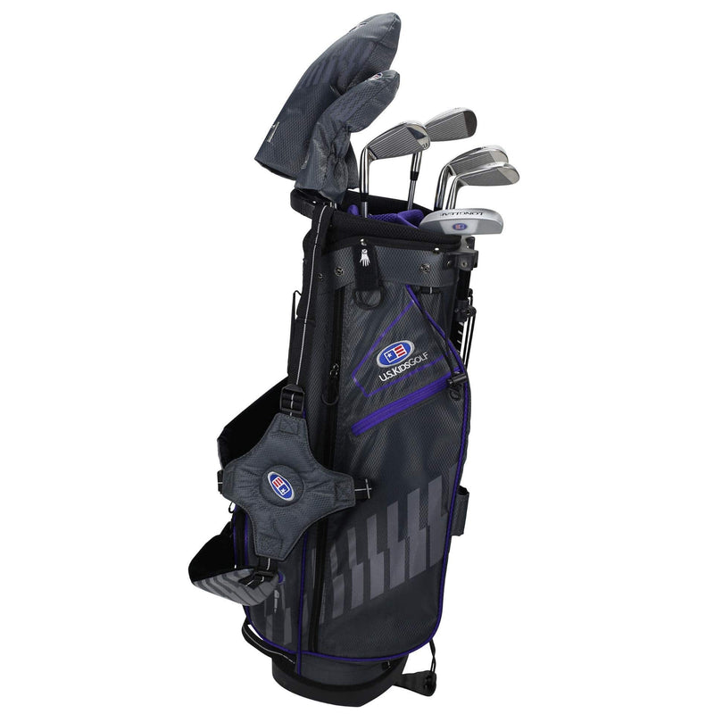 U.S. Kids Golf Club Set Ultralight 2020, 100-168 cm Player Height, 3-13 Years, 5 Clubs - 54 inches/ 137-145 cm, Purple/Grey, Right - Golf Gift