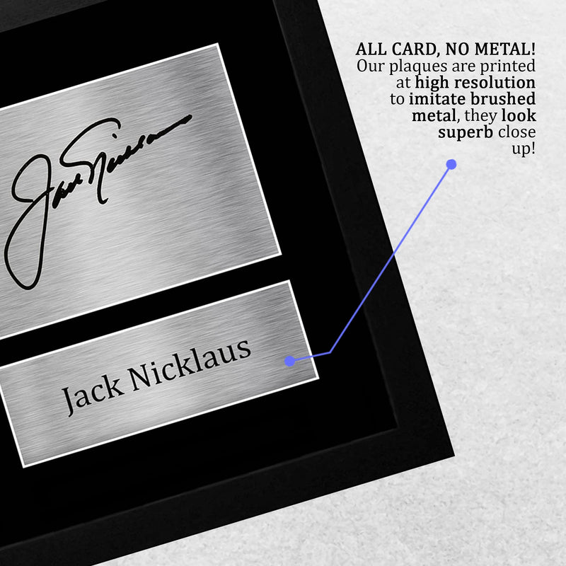 HWC Trading FR Jack Nicklaus Gift Signed FRAMED A4 Printed Autograph Golf Gifts Photo Display - Golf Gift