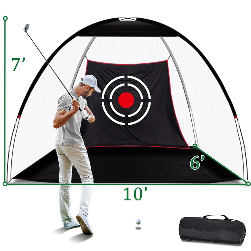 Golf Practice Hitting Nets for Backyard Driving Indoor Use Heavy Duty Practice Golf Driving Nets for Backyard Premium Portable Golf Impact Nets Cages with Frame and Net for Men - Golf Gift