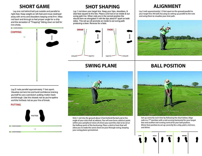 Golf Training Sticks | New Improved Design Set of 2 Orange Golf Alignment Sticks. Includes 2 Connectors, Unique Size 38 inches | An Essential Multifunctional Golf Tool for your Golf Practice Sessions - Golf Gift