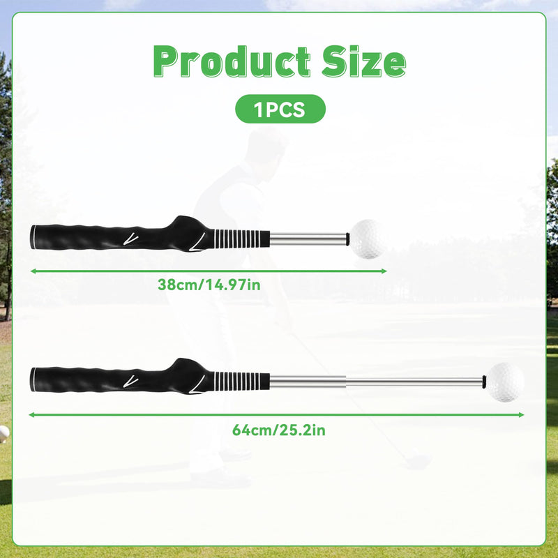 sdhiiolp Golf Training Aid Telescopic Golf Swing Trainer Practical Golf Grip Training Aid Correcting Gesturer Training Aid for Beginner Outdoor or Indoor Practice Tempo Chipping Hitting Training - Golf Gift