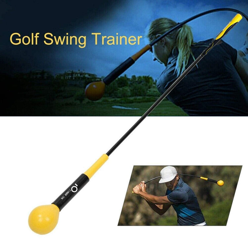 Golf Swing Trainer Aid Correction for Strength Grip with Swing Trainer Armband 48 Inch in Yellow, Golf Warm-Up Stick for Men Women Indoor Outdoor Tempo Flexibility Perfect for Swing (40 Inch) - Golf Gift