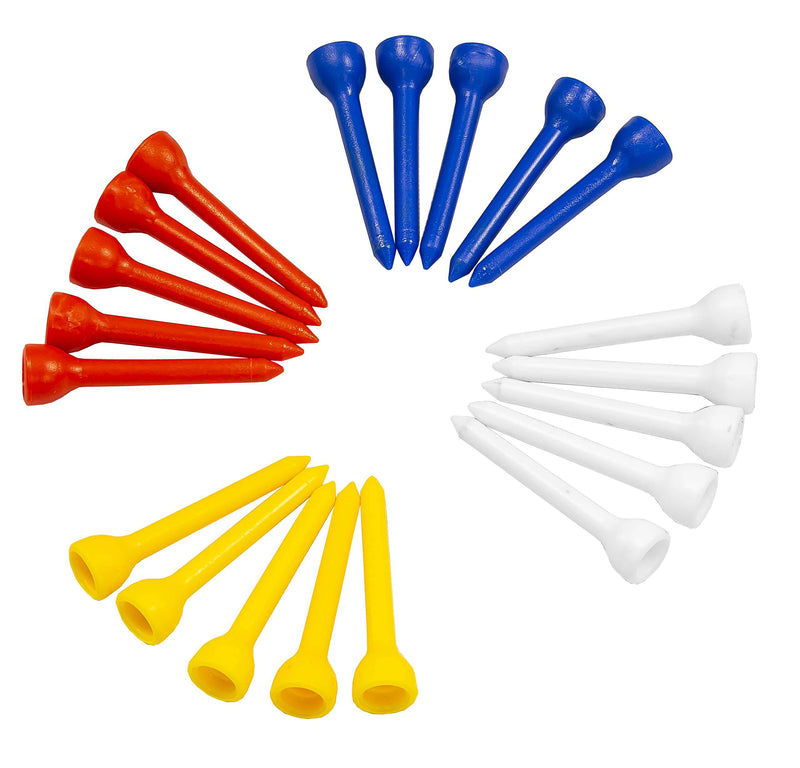 Longridge t Long Plastic Golf Tees 50MM PACKS (20 PCS) - Golf Gift