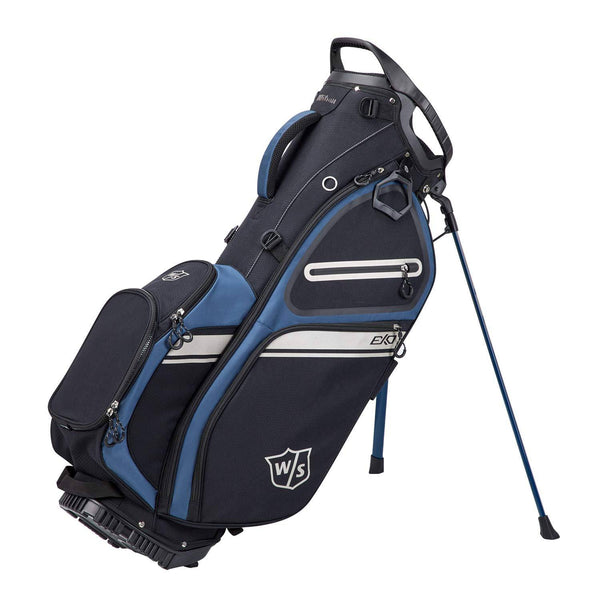 Wilson Staff Golf Bag, EXO II Carry Bag, Black/Blue, Integrated Stand, 2.3 kg, WGB6600BU - Golf Gift