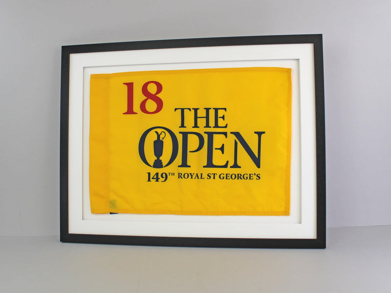 Flag Display Frame. Frame size: 45.5x60cm. Perfect for Golf Flags and other flag memorabilia | The Open | Golf Championship | The Masters (Walnut Frame) - Golf Gift