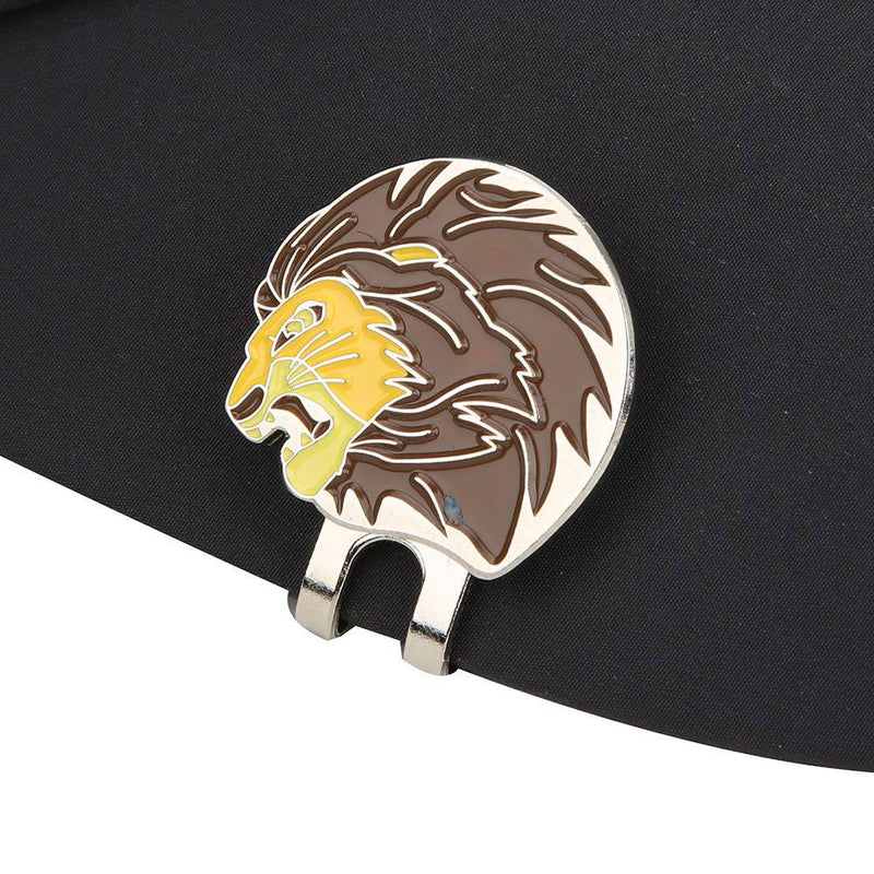 Golf Ball Markers Portable Mini Beautiful Lion Ball Marker with Strong Magnetic Golf Hat Clip Accessory - Golf Gift