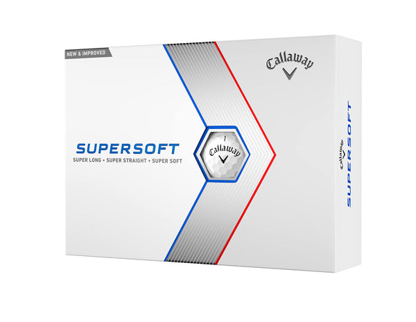 Callaway Golf Supersoft Golf Ball 2023 White Hybrid, One Dozen - Golf Gift