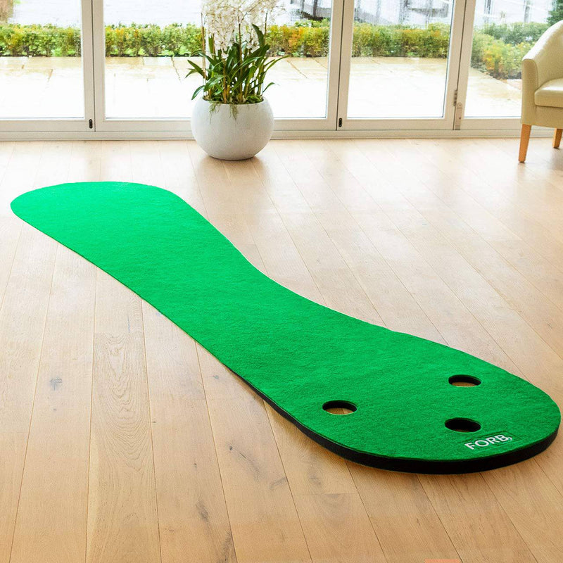 FORB Home Golf Putting Mats - Professional Indoor Golf Putting Practice with 3 Holes (10ft) - Golf Gift