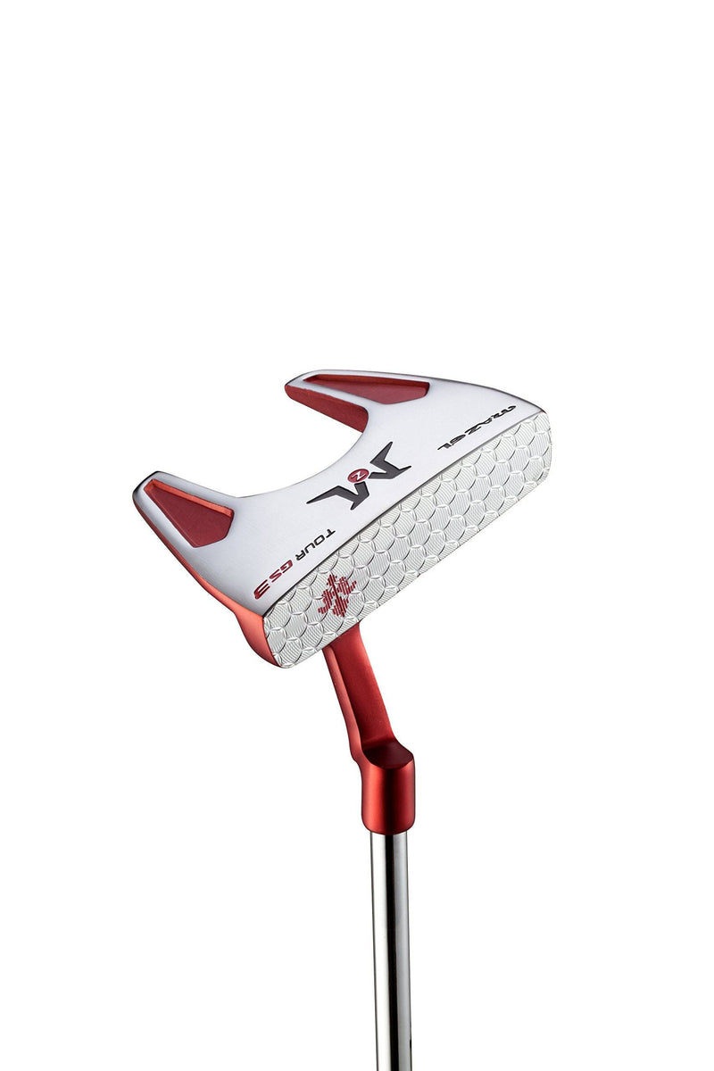 MAZEL GS3 Golf Putter for Men Right Handed 34 Inch, Premium Mallet Putter CNC Milled Face, Putter Headcover Included (Red+Red Grip) - Golf Gift