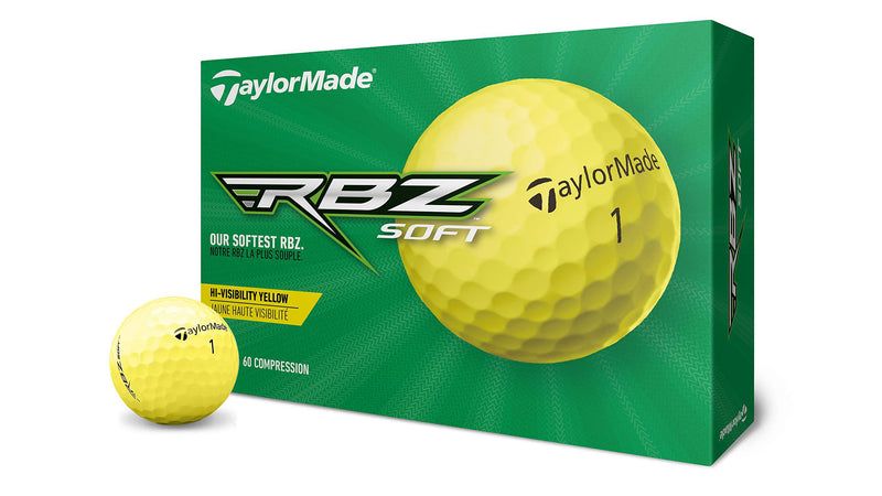 TaylorMade RBZ Soft Dozen Golf Balls, Yellow 2022 - Golf Gift