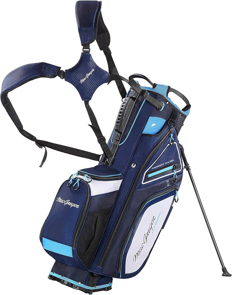 MacGregor VIP Mens 12 Piece Steel Shafted Irons Complete Golf Set & Hybrid Stand/Cart Golf Bag. - Golf Gift