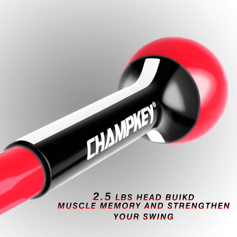 CHAMPKEY Golf Swing Trainer - Tempo & Flexibility Training Aids Warm-Up Stick Ideal for Golf Indoor & Outdoor Practice (Red, 48 Inches) - Golf Gift