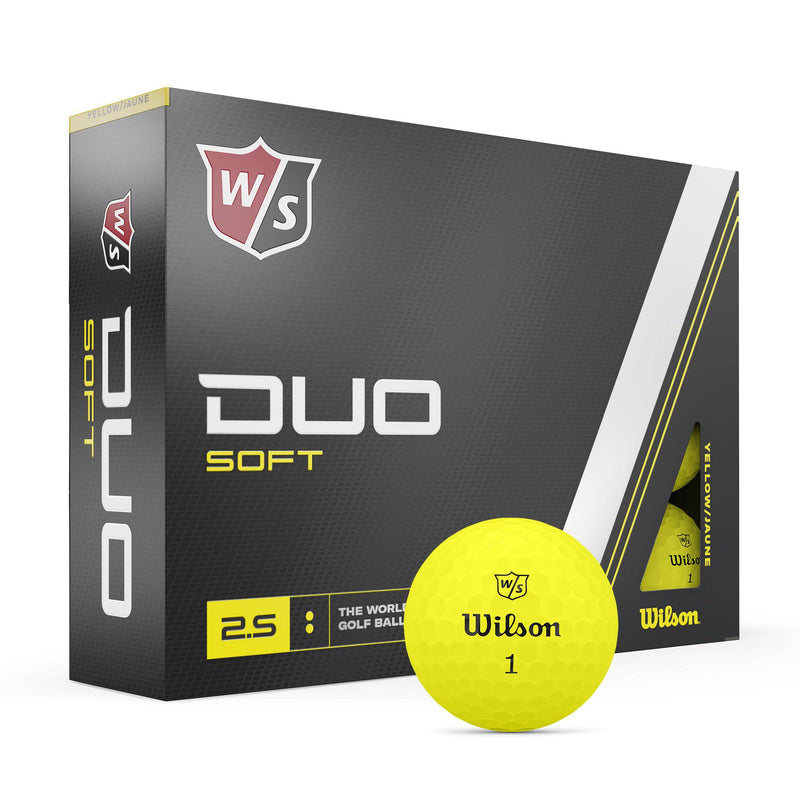 Wilson Staff Golf Balls, Duo Soft, Two-Piece Golf Ball, 12 Balls, Yellow - Golf Gift