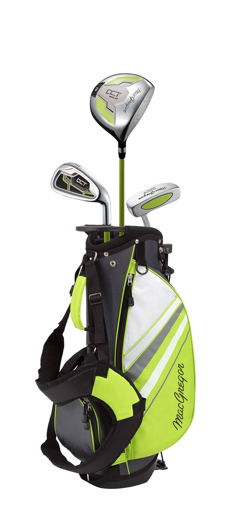 MACGREGOR Boys DCT3000 Junior Kids Childrens Package Set with Golf Club Carry Bag, Lime/Grey, Unisex Right Hand 3-5 Years, Lime / Grey, Lime / Grey - Golf Gift