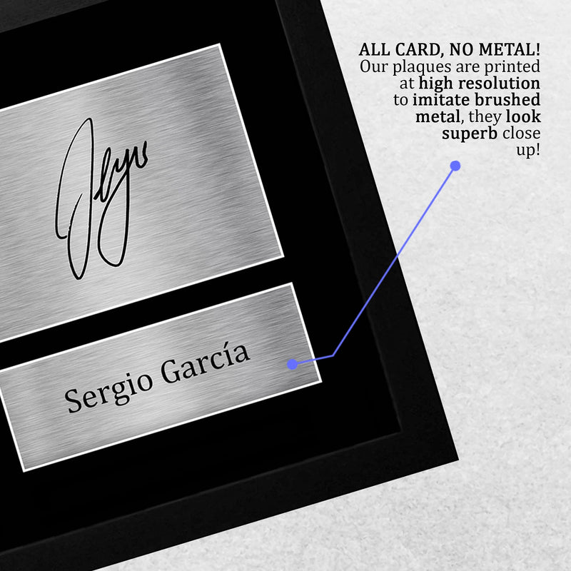 HWC Trading Sergio Garcia Gift Signed FRAMED A4 Printed Autograph Golf Gifts Photo Display - Golf Gift