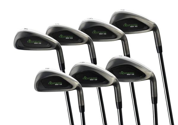 BombTech Golf - Premium Golf 4.0 Iron Set - Right-Handed Irons Include 4, 5, 6, 7, 8, 9, PW - Easy to Hit Golf Irons (Regular) - Golf Gift