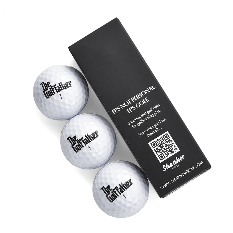 Shanker Golf Balls - The Golf Father Edition - Funny Joke Gift for Dad Golfers - Sleeve of 3 Tournament Golf Balls - Perfect Gag Gift for Fathers Day, Birthdays, Grandpa - Golf Gift