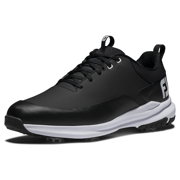 FootJoy Men's FJ Tour Rival Golf Shoe, Black/Black/White, 9 UK - Golf Gift