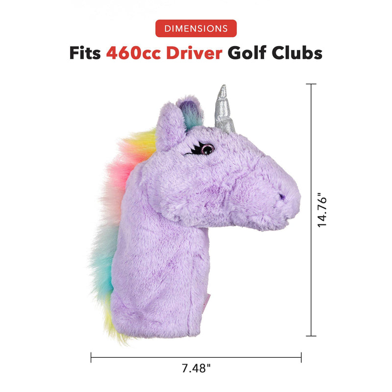 Daphne's Novelty Animal Golf Headcovers - Unicorn Golf Driver Headcover, Pink - Golf Gift