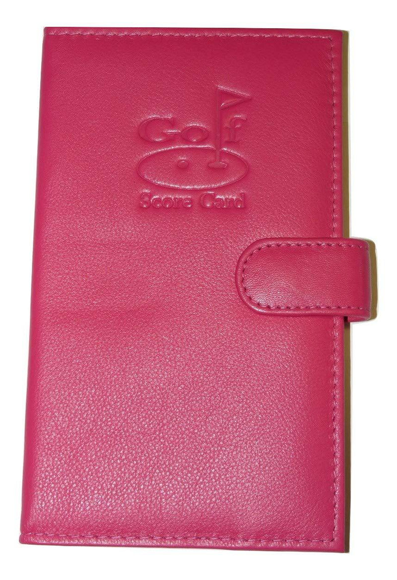 Mala Leather Golf Scorecard Holder - UK and European style (Pink) - Golf Gift