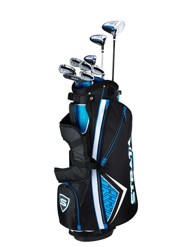 Strata Men's Right Hand Golf Club Package Set - 12 Piece, Blue