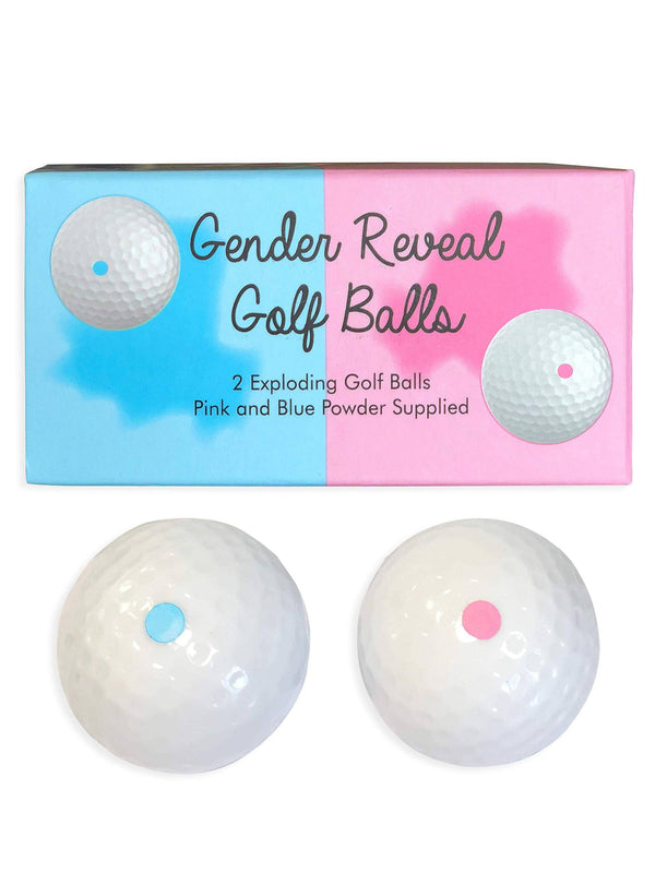 Sass Party & Gifts Gender Reveal Exploding Golf Balls (One Pink & One Blue) - Golf Gift