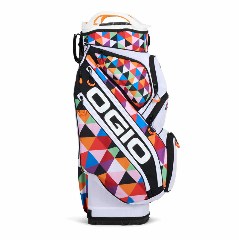 OGIO Silencer Cart Bag (Triangle Retro), 15-way top - Golf Gift