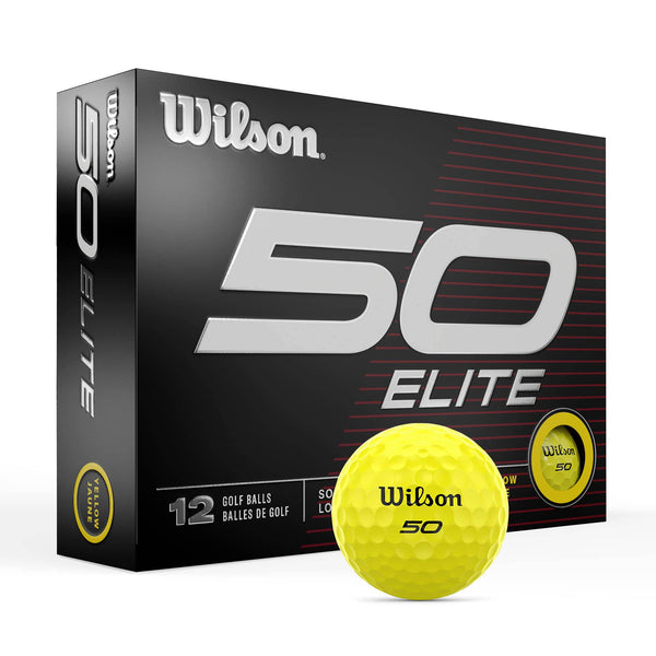 Wilson Fifty Elite Golf Balls - 12 Pack, Yellow - Golf Gift