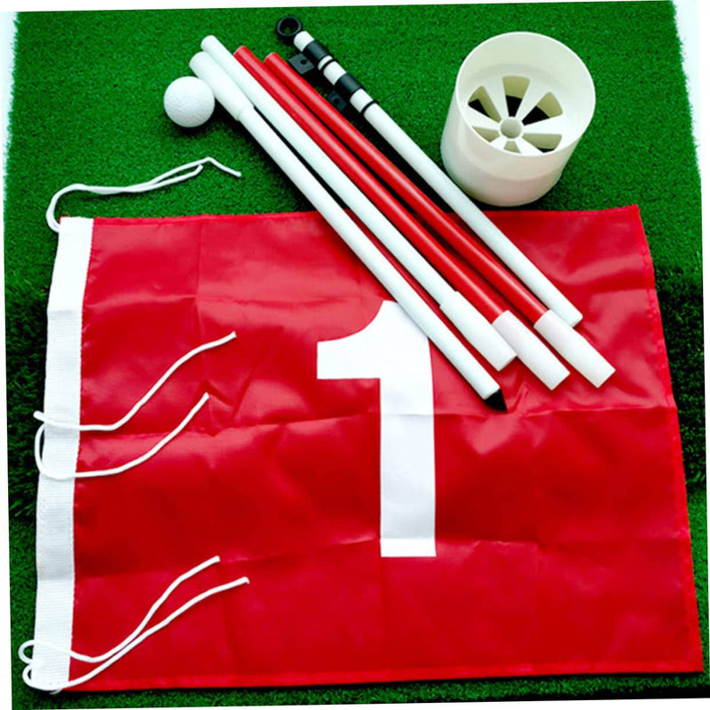 MOBUTOFU Golf Flagstick Set Portable Flagpole with Practice Hole Cup for Playing Golf Putting and Flag Golf Training Tool - Golf Gift