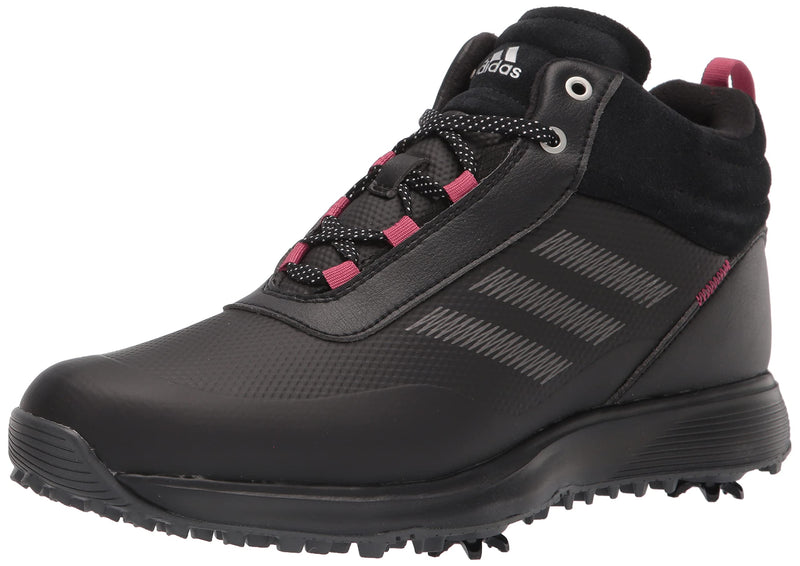 adidas Women's W S2g Spike Mid Golf Shoe, Core Black/Dark Silver/Wild Pink, 4.5 UK - Golf Gift