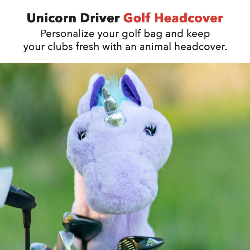 Daphne's Novelty Animal Golf Headcovers - Unicorn Golf Driver Headcover, Pink - Golf Gift