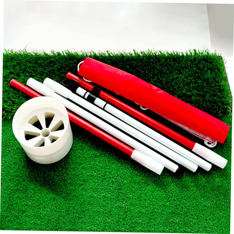 MOBUTOFU Golf Flagstick Set Portable Flagpole with Practice Hole Cup for Playing Golf Putting and Flag Golf Training Tool - Golf Gift