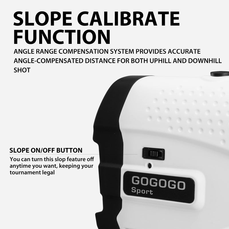 Gogogo Sport Vpro Golf Range Finder 1200Yards with Slope On/Off,Magnet Strip,7X Magnification, Tournament Legal, High-Precision GS24 Range Finder Golf,Fast Flag-Lock with Pulse Vibration, Ultra Clear - Golf Gift