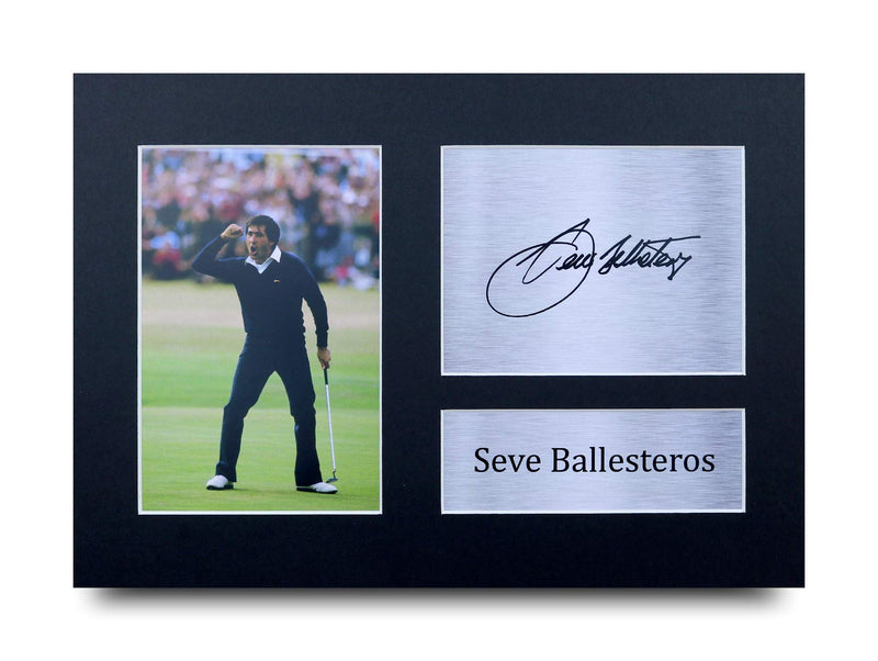 HWC Trading Seve Ballesteros Gift Signed A4 Printed Autograph Golf Gifts Photo Display - Golf Gift