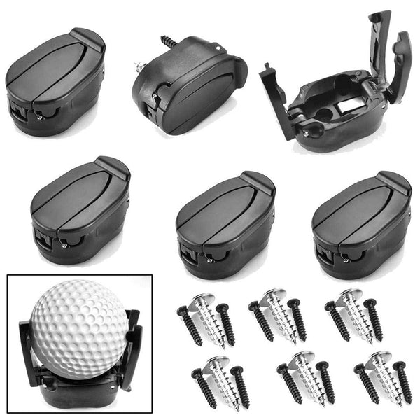 Cettkowns 6-Pack Golf Ball Pick Up Tool Saver Putter Grip Retriever Mini Foldable Plastic Claw Grabber Sucker Golf Accessories, Black - Golf Gift