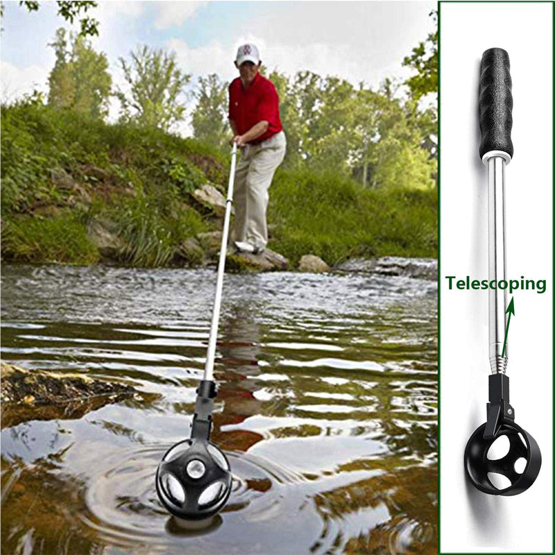 Golf Ball Retriever, 9 ft Stainless Telescopic Golf Ball Retriever for Water with Golf Ball Grabber for Putter, Golf Accessories, Gifts for Golfer Length: 9 ft / 2 m, Weight: 7 Oz (9) - Golf Gift