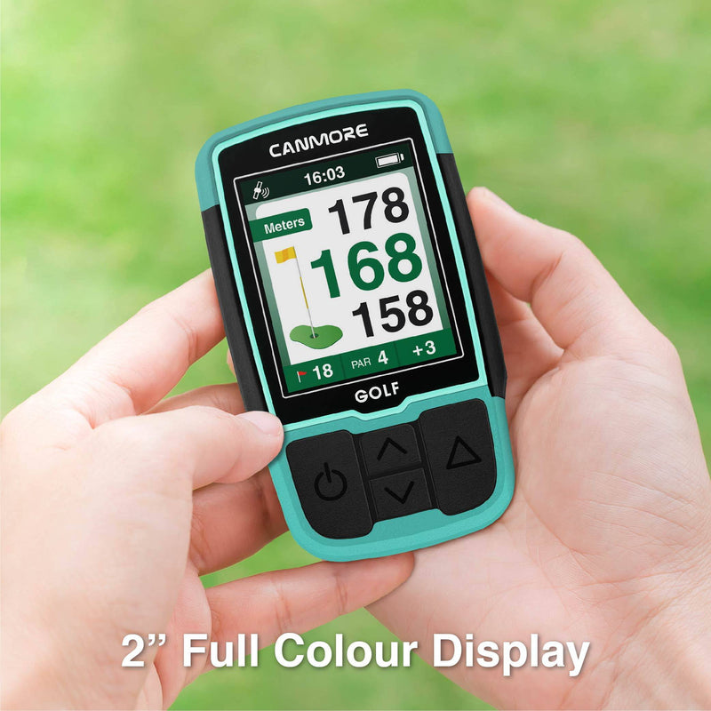 CANMORE HG200 Handheld Golf GPS & Case - Essential Golf Course Data and Score Sheet - Minimalist & User Friendly - 41,000+ Free Courses Worldwide and Growing - 4ATM Waterproof - 1-Year Warranty - Golf Gift