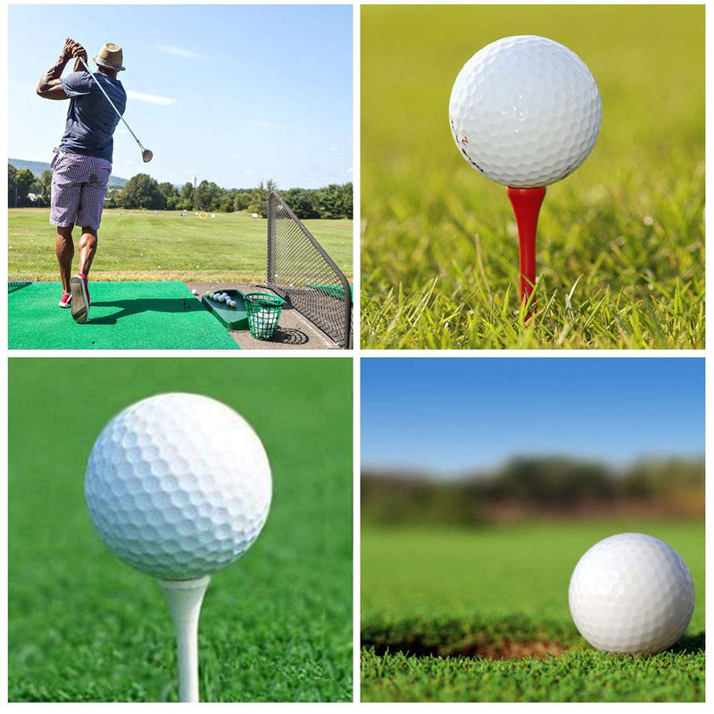 THIODOON Golf Tees Professional Natural Wood Golf Tees Pack of 100, Golfing Tees Multiple Colors Size 3-1/4 inch, 2-3/4 inch or 2-1/8 inch, Tall Golf Tees Bulk Reduce Side Spin and Friction - Golf Gift