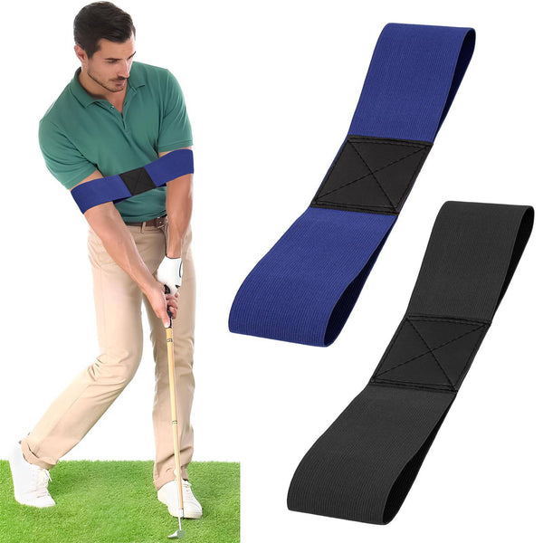 Youkly 2 Pack Golf Swing Training Aids, Golf Swing Trainer Posture Correction for Strength Grip, Golf Training Aid Practice Belt for Men Women Beginners Indoors Outdoors(Black,Blue) - Golf Gift