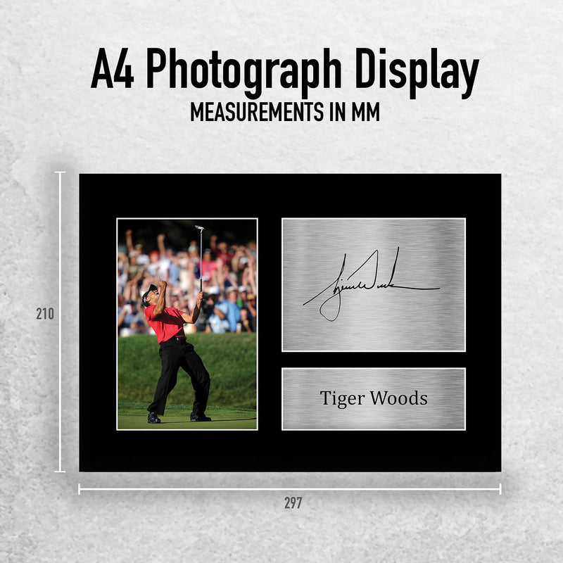 HWC Trading Tiger Woods Gift Signed A4 Printed Autograph Golf Gifts Photo Display - Golf Gift