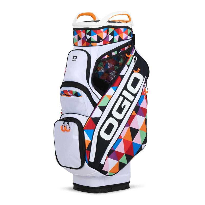 OGIO Silencer Cart Bag (Triangle Retro), 15-way top - Golf Gift