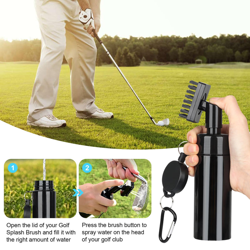 HUIJUTCHEN Golf Accessories Golf Club Cleaner Brush with Water Spray Bottle for Golf Club Golf Towel with Clip Golf Ball Markers Foldable Golf Divot Repair Tool Golf Gift For Men Father’s Day Birthday - Golf Gift