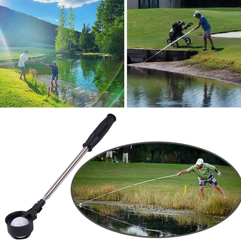 Euyehn Golf Ball Retriever, Golf Ball Grabber Tool-Portable Retractable Telescopic Scoop Saver Pick Up, Golf Ball Grabber, Ball Picker Upper For Golfers - Golf Gift