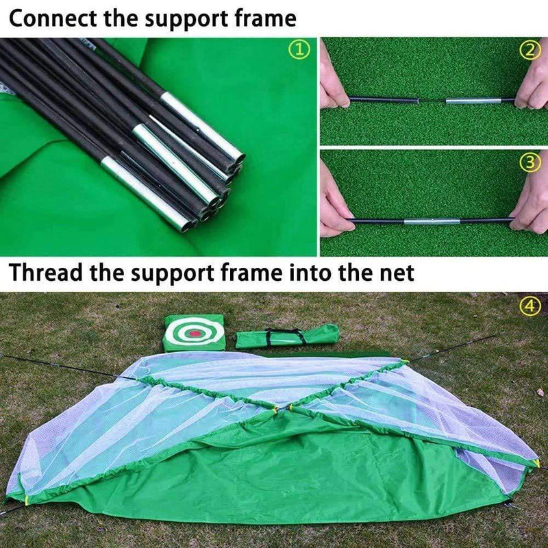 Eighosee Golf Hitting Net Golf Net with Backyard Driving Range Swing Chipping Golf Training Aids,Green - Golf Gift