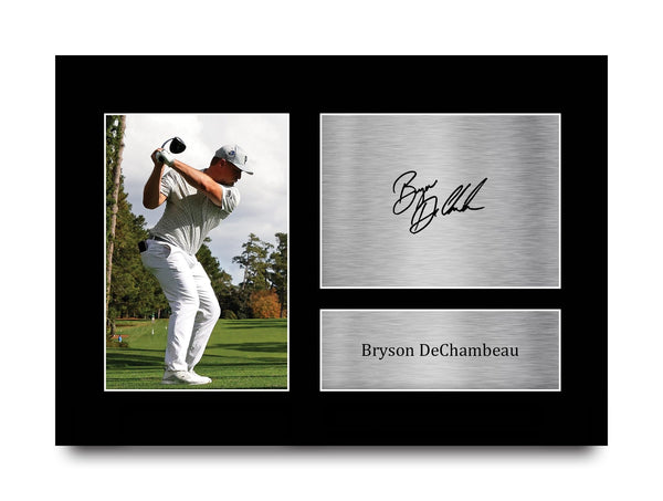 HWC Trading A4 Bryson DeChambeau Gifts Printed Signed Autograph Picture for Golf Memorabilia Fans - A4 - Golf Gift