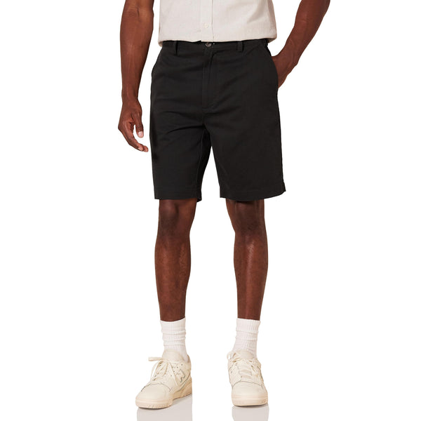 Amazon Essentials Men's Classic-Fit 9 Inch Chino Shorts, Black, 36W - Golf Gift