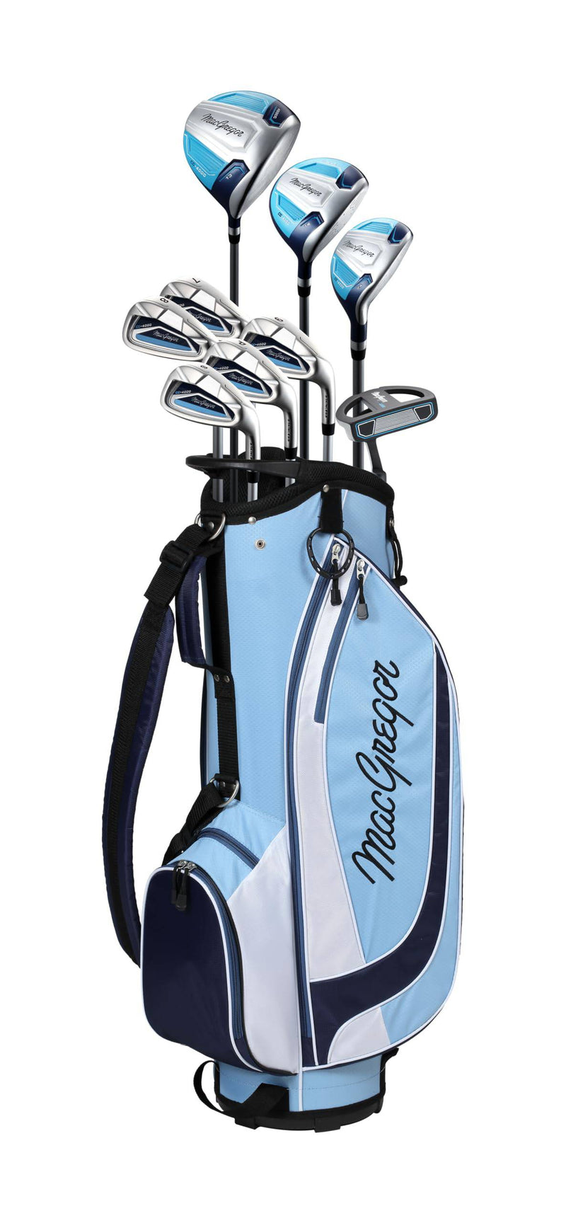 MacGregor Golf Ladies CG4000 Premium Graphite Irons Graphite Woods Golf Club & Cart Bag Package Set, Navy/White - Golf Gift